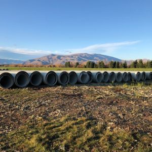 GRP Pipe Ready for Install at Bendrose Station Twizel