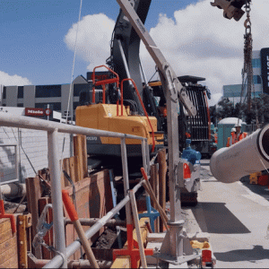 Smooth install of Hynds LC Low Carbon Concrete Pipes at College Hill, Auckland council Healthy Waters stormwater upgrade project