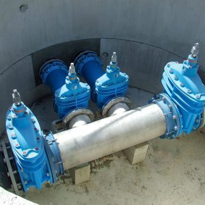 Pipeline with Hawle e2 Valves