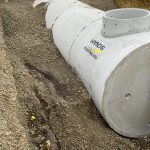 Concrete holding tank