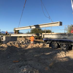 Less than 1 hr to install 16m Landspan Tee Bridge System at Whare Hill Vineyard