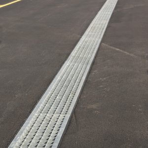 Hauraton Channel on Asphalt Sports Court Stainless Steel Mesh