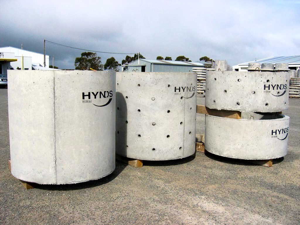 Concrete circular pipe blocks Stock Photo by ©belchonock 88221862