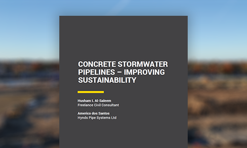 Concrete Stormwater Pipelines - Improving Sustainability